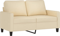 vidaXL - Tweezitsbank - 120 - cm - stof - crèmekleurig