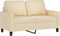 vidaXL - Tweezitsbank - 120 - cm - stof - crèmekleurig