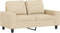 vidaXL - Tweezitsbank - 120 - cm - stof - crèmekleurig