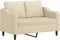 vidaXL - Tweezitsbank - 120 - cm - stof - crèmekleurig
