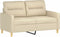 vidaXL - Tweezitsbank - 120 - cm - stof - crèmekleurig