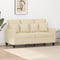 vidaXL - Tweezitsbank - 120 - cm - stof - crèmekleurig