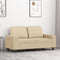 vidaXL - Tweezitsbank - 120 - cm - stof - crèmekleurig