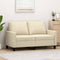 vidaXL - Tweezitsbank - 120 - cm - stof - crèmekleurig