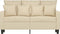 vidaXL - Tweezitsbank - 120 - cm - stof - crèmekleurig