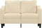 vidaXL - Tweezitsbank - 120 - cm - stof - crèmekleurig