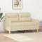 vidaXL - Tweezitsbank - 120 - cm - stof - crèmekleurig