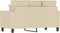 vidaXL - Tweezitsbank - 120 - cm - stof - crèmekleurig