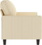 vidaXL - Tweezitsbank - 120 - cm - stof - crèmekleurig