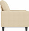 vidaXL - Tweezitsbank - 120 - cm - stof - crèmekleurig