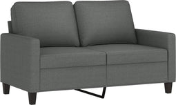 vidaXL - Tweezitsbank - 120 - cm - stof - donkergrijs