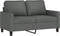 vidaXL - Tweezitsbank - 120 - cm - stof - donkergrijs