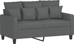 vidaXL - Tweezitsbank - 120 - cm - stof - donkergrijs