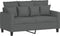 vidaXL - Tweezitsbank - 120 - cm - stof - donkergrijs