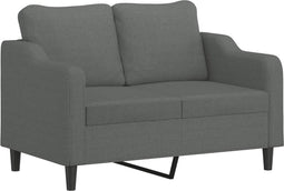 vidaXL - Tweezitsbank - 120 - cm - stof - donkergrijs