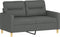 vidaXL - Tweezitsbank - 120 - cm - stof - donkergrijs
