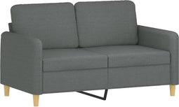 vidaXL - Tweezitsbank - 120 - cm - stof - donkergrijs