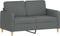 vidaXL - Tweezitsbank - 120 - cm - stof - donkergrijs