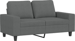 vidaXL - Tweezitsbank - 120 - cm - stof - donkergrijs