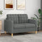 vidaXL - Tweezitsbank - 120 - cm - stof - donkergrijs
