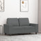 vidaXL - Tweezitsbank - 120 - cm - stof - donkergrijs