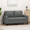 vidaXL - Tweezitsbank - 120 - cm - stof - donkergrijs