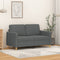 vidaXL - Tweezitsbank - 120 - cm - stof - donkergrijs