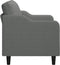 vidaXL - Tweezitsbank - 120 - cm - stof - donkergrijs