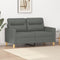 vidaXL - Tweezitsbank - 120 - cm - stof - donkergrijs