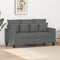 vidaXL - Tweezitsbank - 120 - cm - stof - donkergrijs