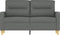 vidaXL - Tweezitsbank - 120 - cm - stof - donkergrijs