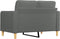 vidaXL - Tweezitsbank - 120 - cm - stof - donkergrijs