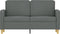 vidaXL - Tweezitsbank - 120 - cm - stof - donkergrijs