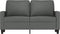 vidaXL - Tweezitsbank - 120 - cm - stof - donkergrijs