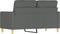 vidaXL - Tweezitsbank - 120 - cm - stof - donkergrijs
