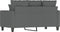 vidaXL - Tweezitsbank - 120 - cm - stof - donkergrijs