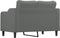 vidaXL - Tweezitsbank - 120 - cm - stof - donkergrijs