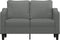vidaXL - Tweezitsbank - 120 - cm - stof - donkergrijs