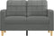 vidaXL - Tweezitsbank - 120 - cm - stof - donkergrijs