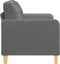 vidaXL - Tweezitsbank - 120 - cm - stof - donkergrijs