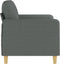 vidaXL - Tweezitsbank - 120 - cm - stof - donkergrijs