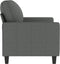 vidaXL - Tweezitsbank - 120 - cm - stof - donkergrijs