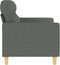 vidaXL - Tweezitsbank - 120 - cm - stof - donkergrijs