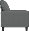 vidaXL - Tweezitsbank - 120 - cm - stof - donkergrijs