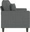 vidaXL - Tweezitsbank - 120 - cm - stof - donkergrijs