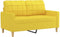 vidaXL - Tweezitsbank - 120 - cm - stof - lichtgeel