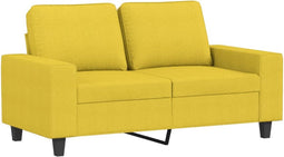vidaXL - Tweezitsbank - 120 - cm - stof - lichtgeel