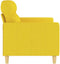 vidaXL - Tweezitsbank - 120 - cm - stof - lichtgeel
