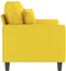 vidaXL - Tweezitsbank - 120 - cm - stof - lichtgeel
