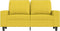 vidaXL - Tweezitsbank - 120 - cm - stof - lichtgeel
